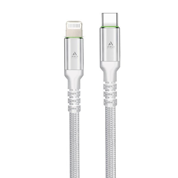 كيبل Power Wire Max من أسلي جلوبال USB-C إلى Lightning أثنين متر | أبيض كيبل Power Wire Max من أسلي جلوبال USB-C إلى Lightning أثنين متر | أبيض